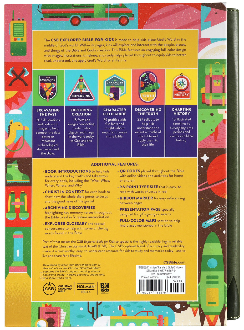 Close-up of CSB Explorer Bible for Kids: The Olive Compass