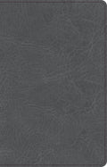 Elevate your faith with the luxury CSB Thinline Christian Standard Bible in charcoal leather edition