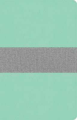 Luxurious CSB Thinline Reference Bible with red letter edition and mint and gray color scheme, perfect for reading and reflec