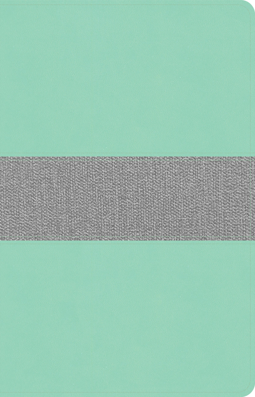 Elegant leather-bound CSB Thinline Reference Bible, red letter edition in mint and gray hues.