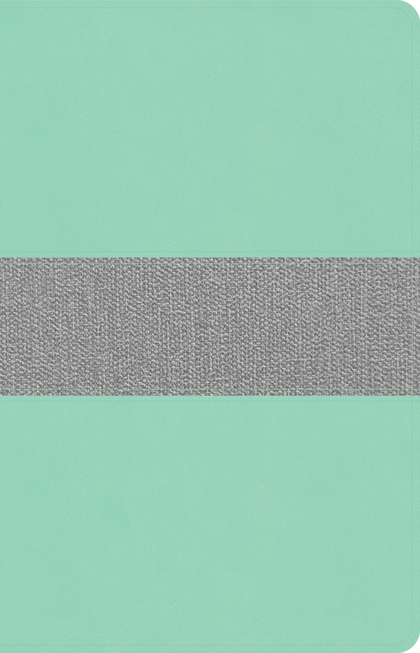 Elegant leather-bound CSB Thinline Reference Bible, red letter edition in mint and gray hues.