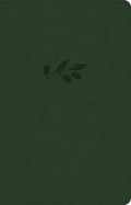 Elegant CSB Christian Standard Bible Thinline Reference Bible in Olive Red Letter Edition