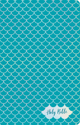 Close-up of CSB Kids Bible, Thinline Edition, Aqua (Red Letter Edition) for kids