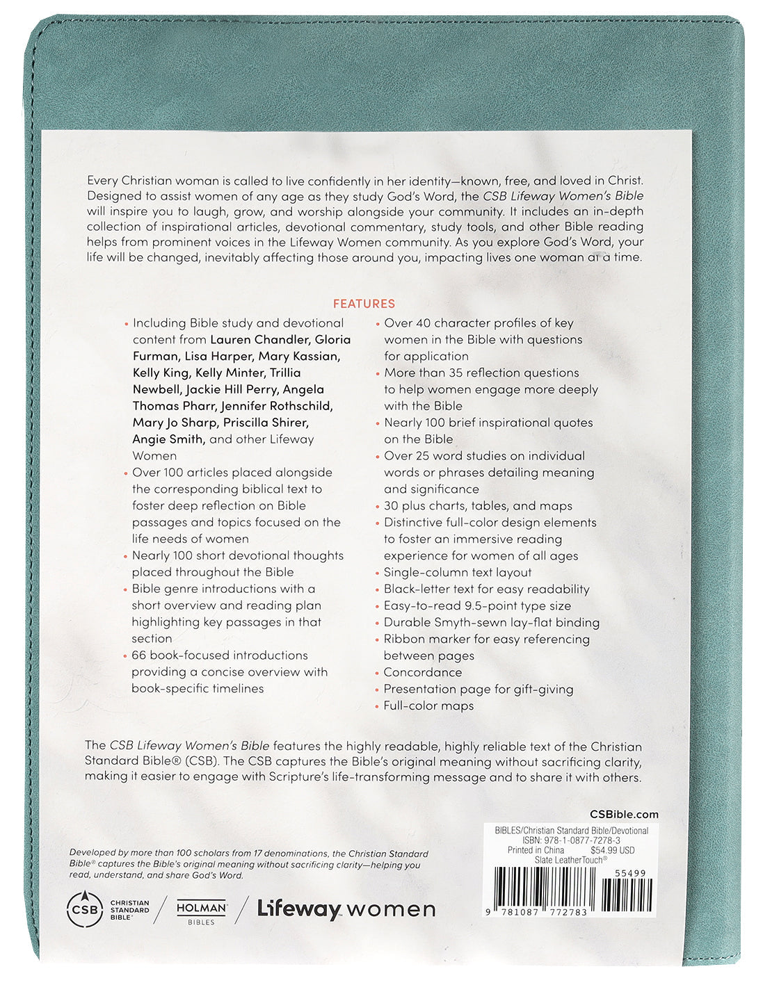CSB Lifeway Women's Bible, slate cover, black letter edition