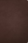 CSB Large Print Thinline Bible Holman Handcrafted Collection Brown Premium Goatskin (Red Letter Edition)