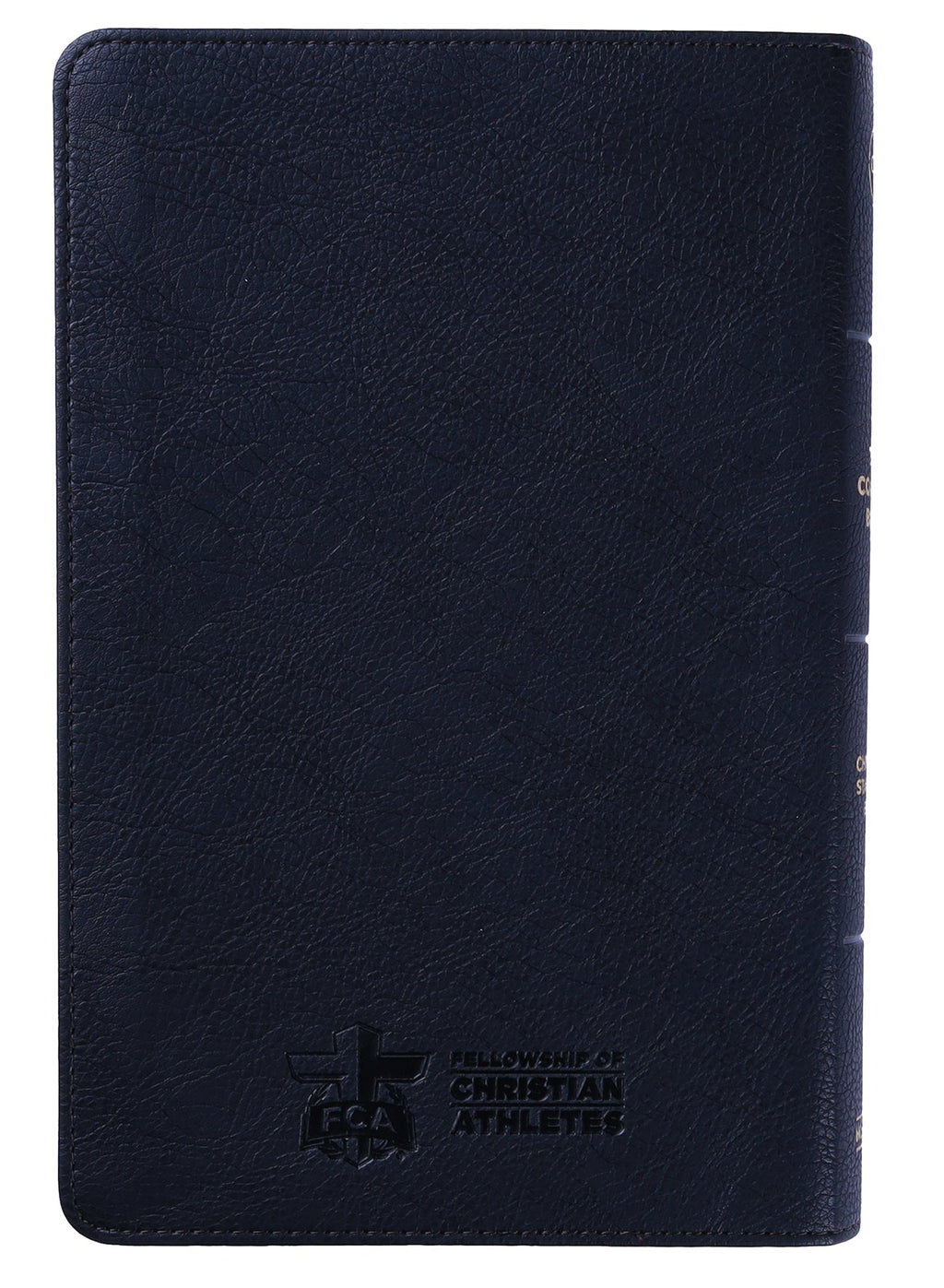 Back cover of luxury leather bound CSB Coach's Bible in red letter edition