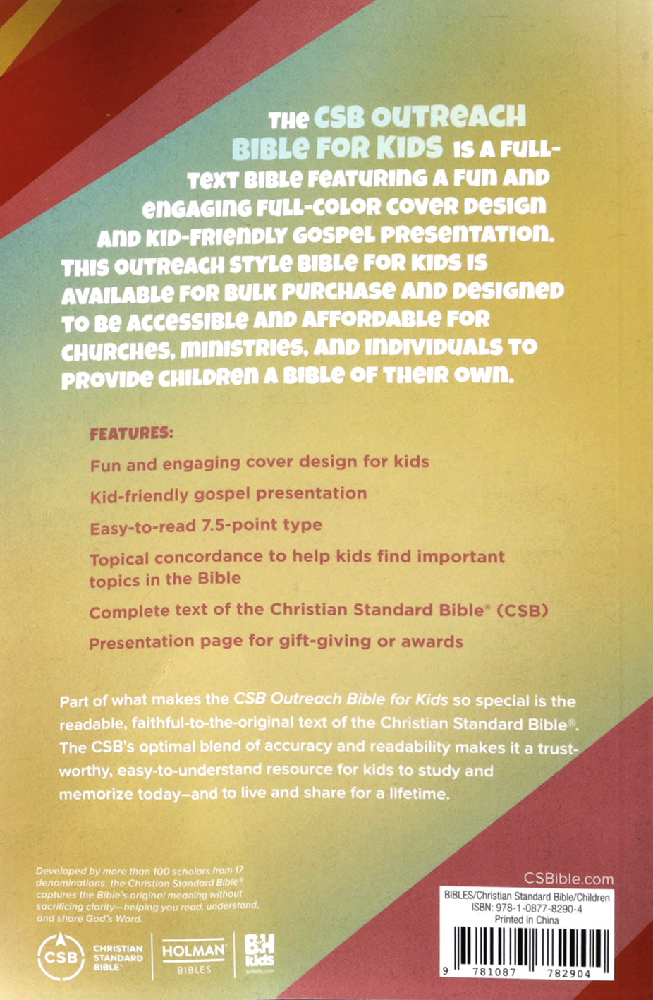 CSB Outreach Bible for Kids, a vibrant Bible for young learners and outreach programs