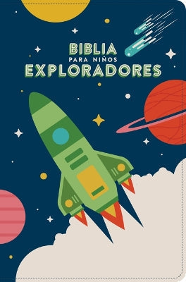 RVR 1960 Biblia para niños exploradores, edición de letra roja española en azul cósmico.