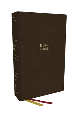 Brown NKJV Holy Bible with giant print and red letter edition