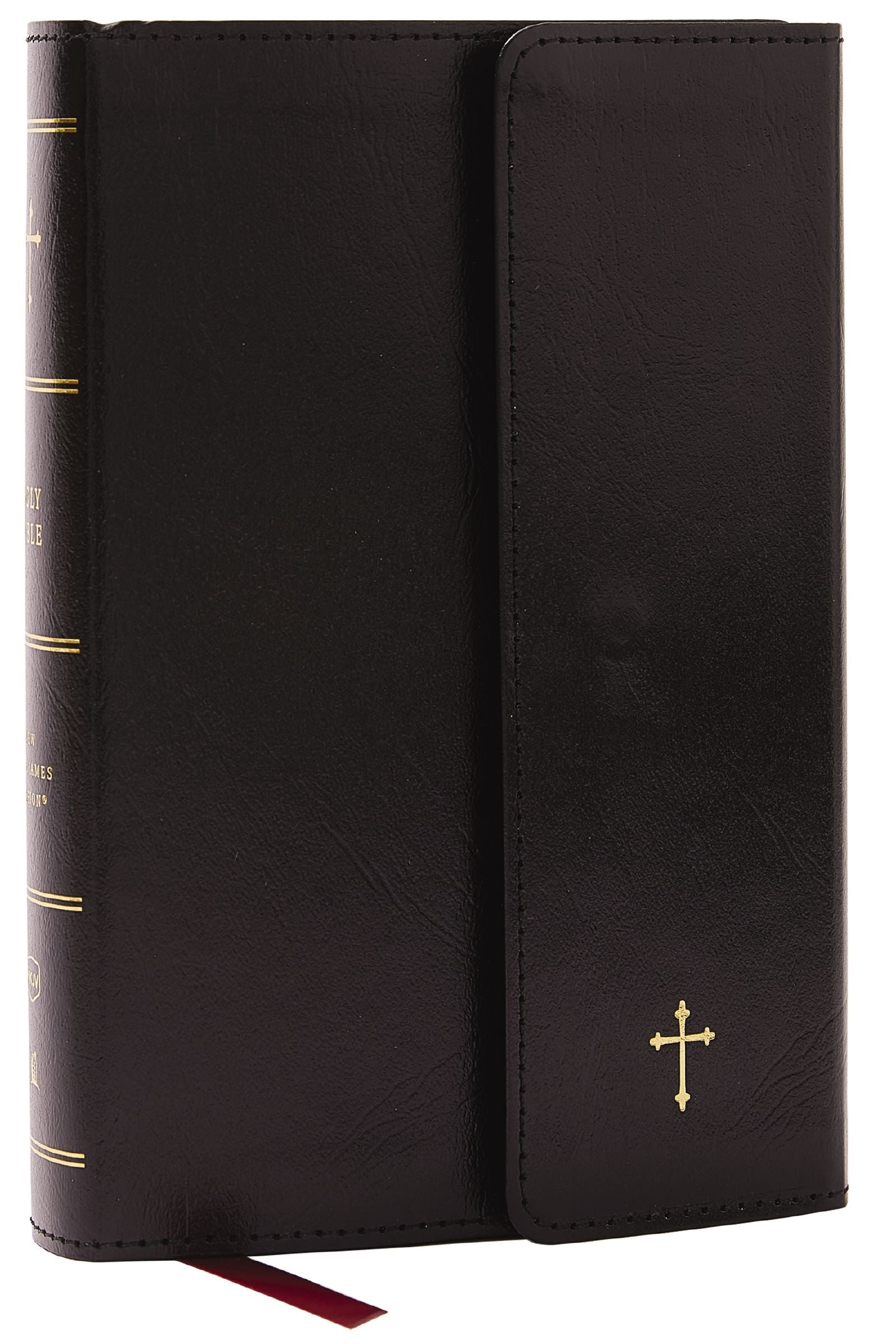 NKJV Compact Reference Bible in black with red letter edition