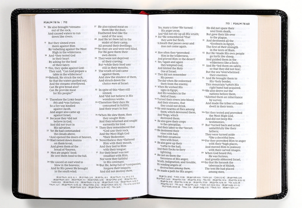 NKJV Compact Black Reference Bible with Red Letter Edition