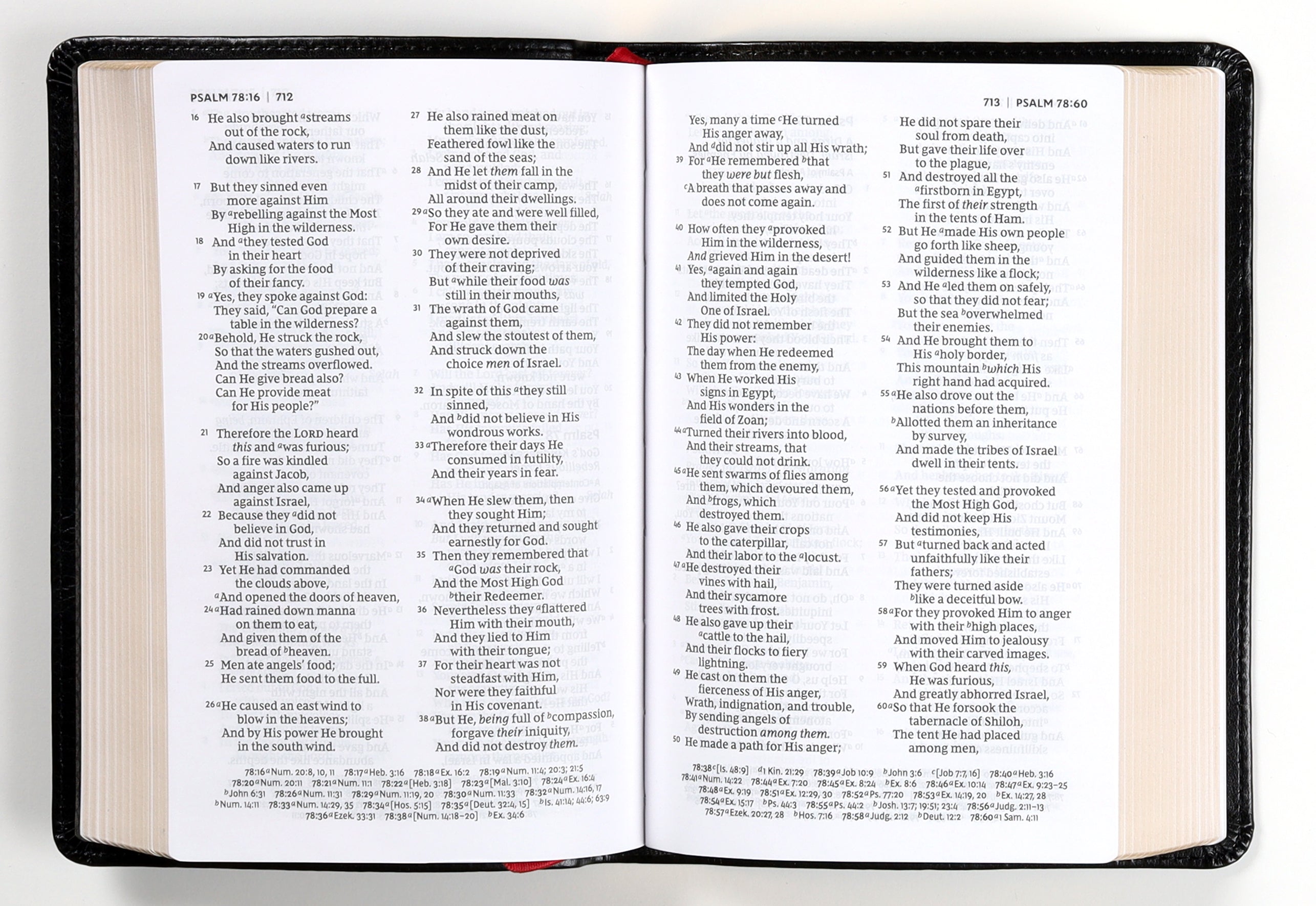 NKJV Compact Black Reference Bible with Red Letter Edition