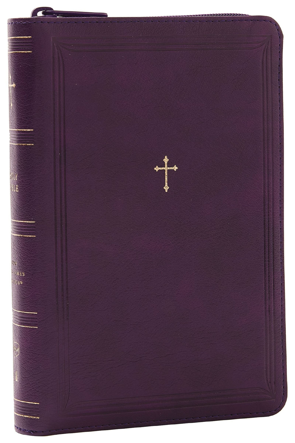 Purple NKJV Compact Bible with zipper, red letter edition