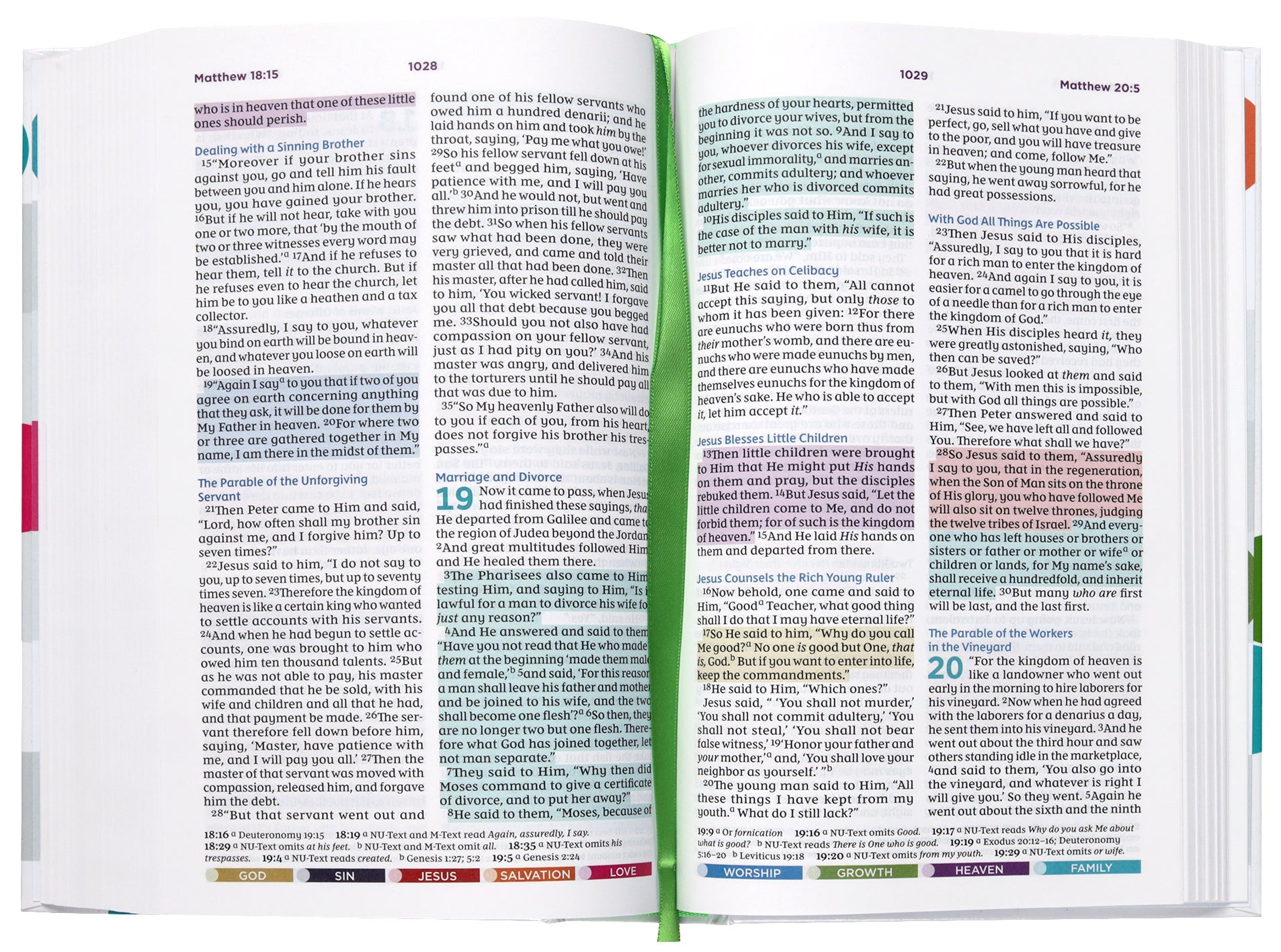Color-coded NKJV Bible for Kids, an interactive and educational illustrated edition for kids to learn and grow.