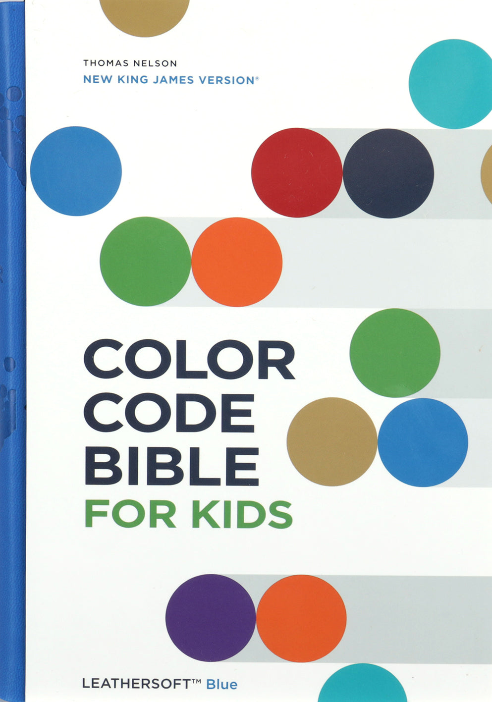 NKJV Color Code Bible for Kids in Blue, a colorful and interactive Bible designed for kids with easy-to-read text