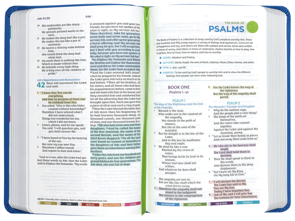 NKJV Color Code Bible for Kids, Blue