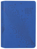 NKJV Color Code Bible for Kids, Blue Edition, a kid-friendly Bible with colored illustrations and navigation