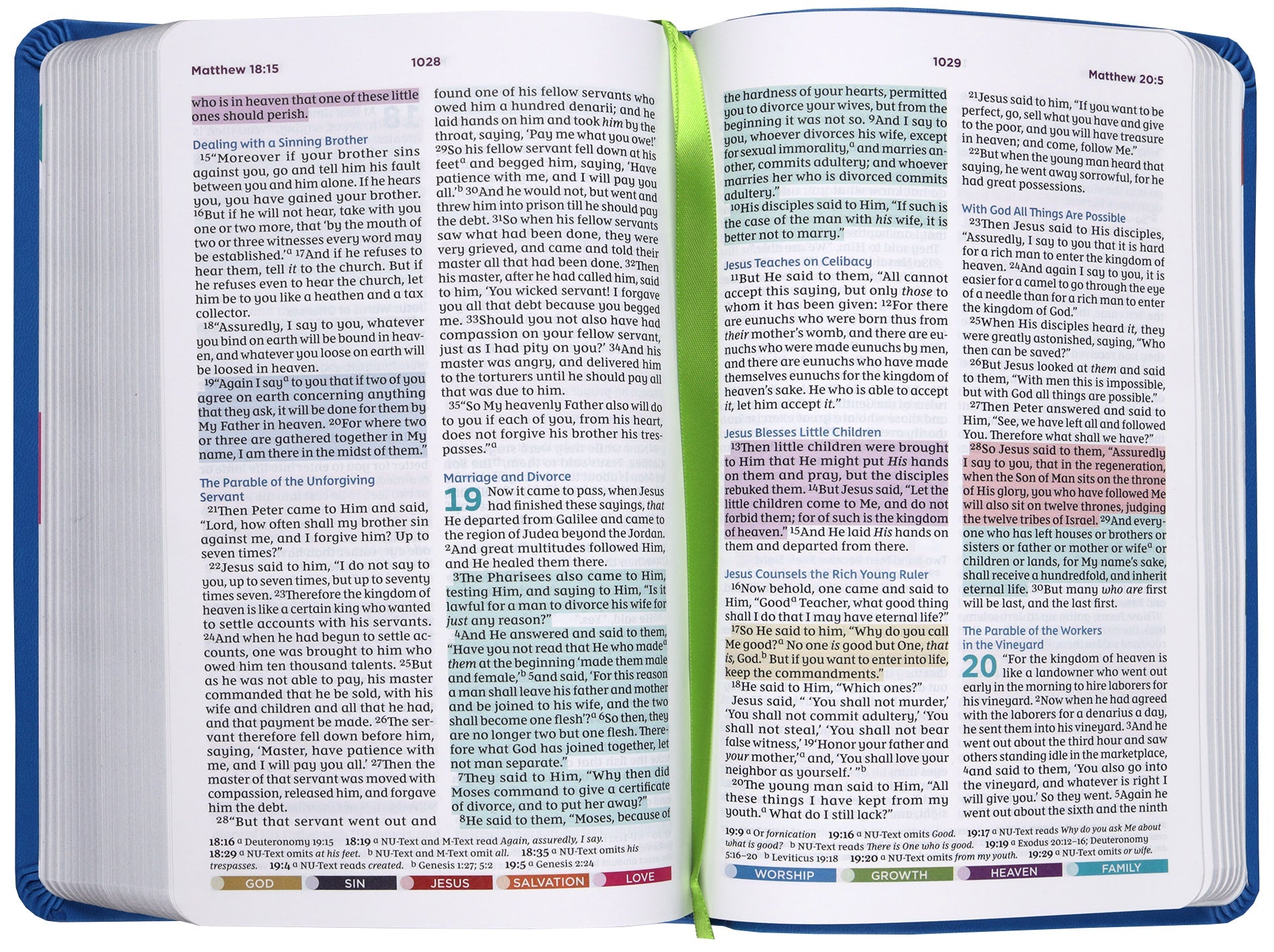 Color-coded NKJV Bible for children, Blue Edition, a fun and educational Bible with vibrant illustrations and easy navigation