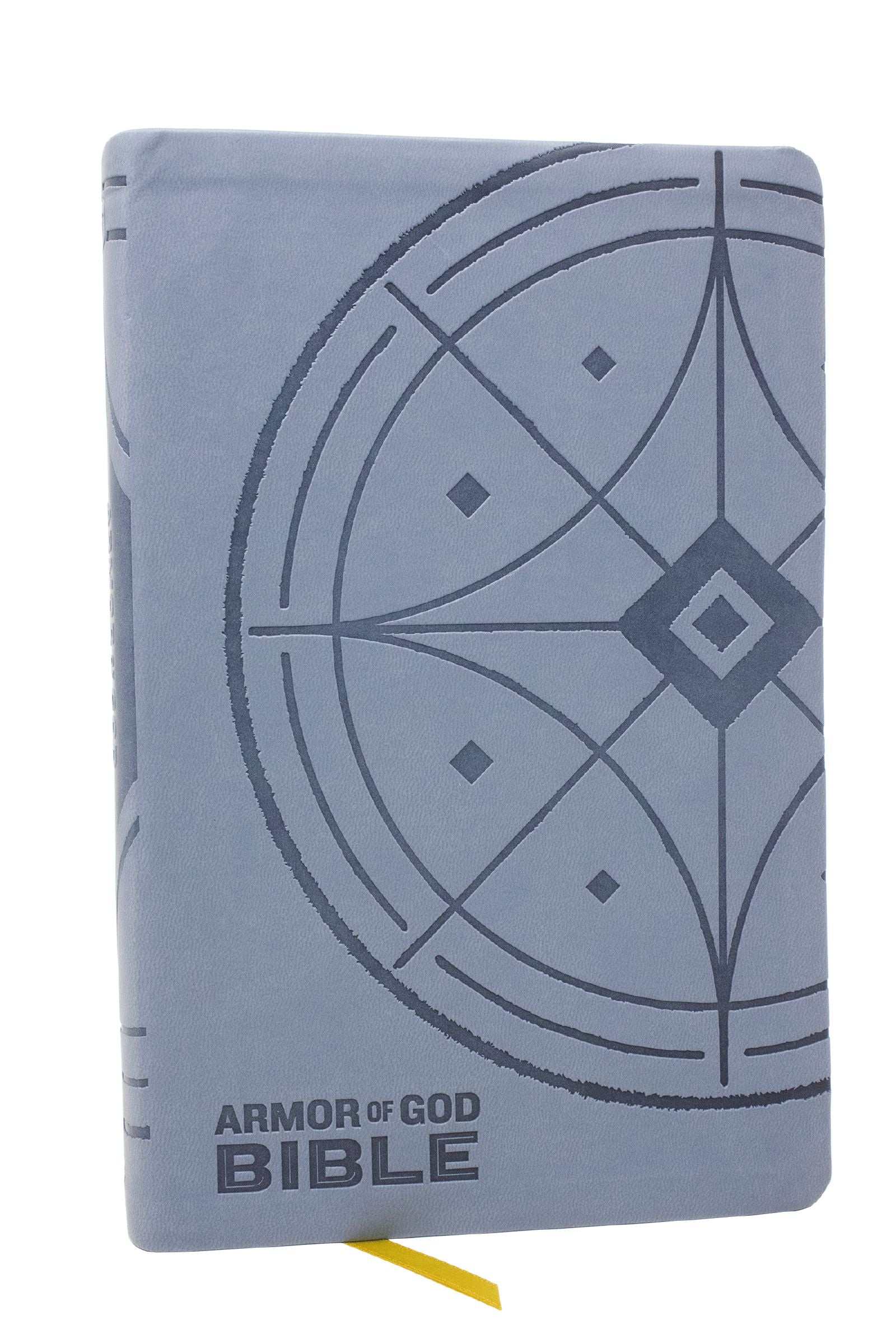 NKJV Armor of God Bible for kids with vibrant blue and gray cover and red letter edition text.