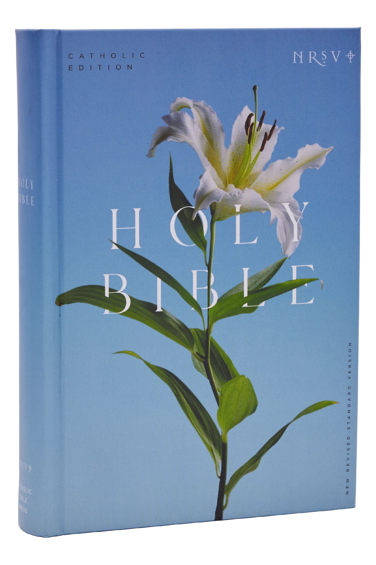 NRSV Catholic Edition Bible featuring Easter Lily Anglicised Text in the Global Cover Series