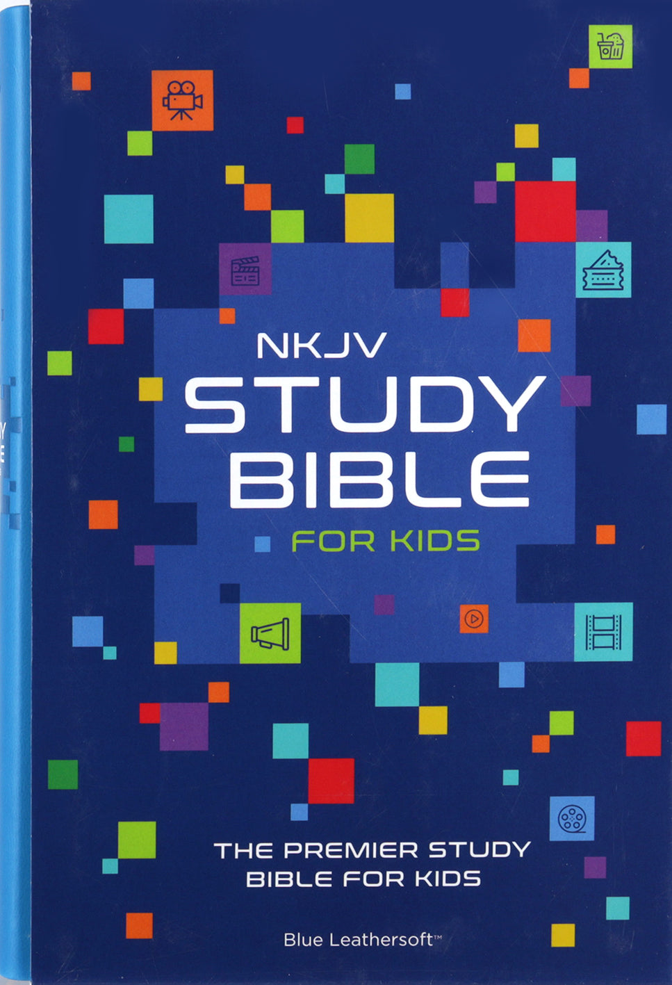 NKJV Study Bible for Kids, Blue Leather Bound Kids Bible with Study Notes and Notes