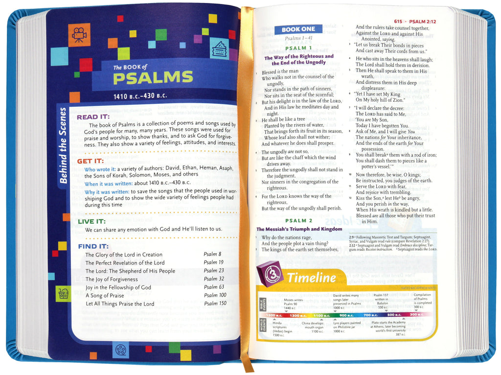 NKJV Study Bible for Kids, Blue