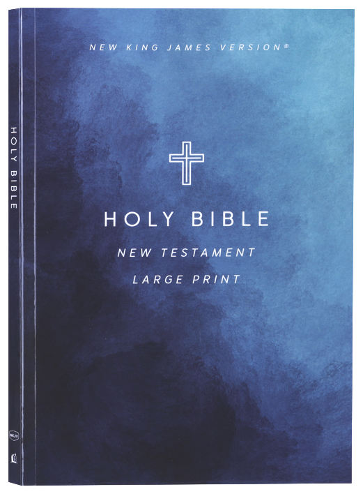 NKJV Large Print Outreach New Testament Bible, Geometric design and large print features for easy reading.