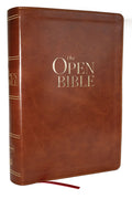 NKJV Open Bible brown and red letter edition, a study Bible for personal reflection and discovery