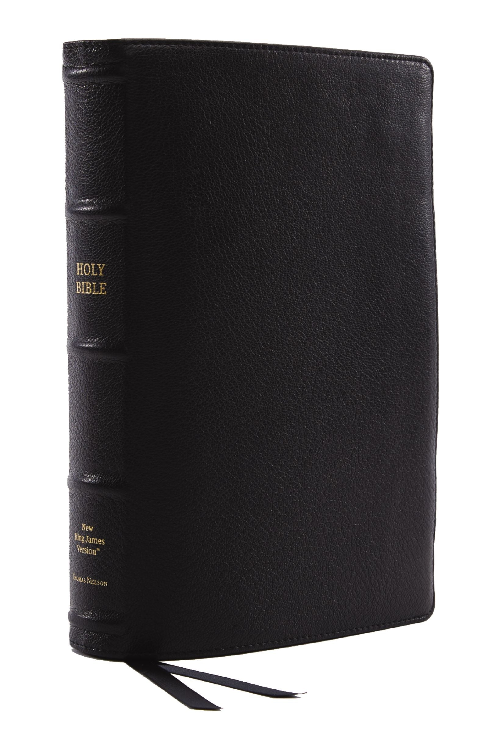 NKJV Premier Collection Black Goatskin Leather Bible cover
