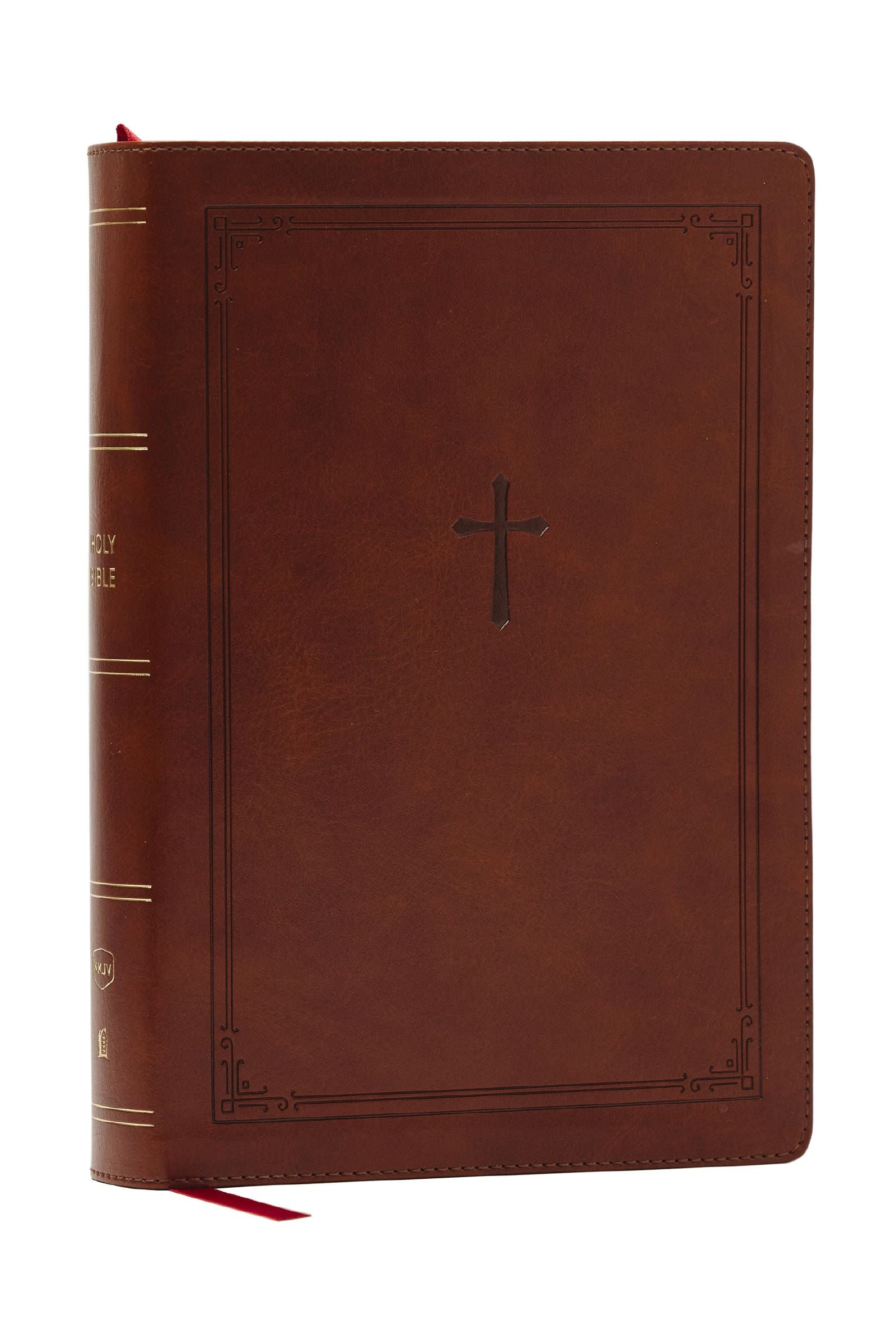 NKJV Giant Print Reference Bible, Brown Red Letter Edition, religious scripture, Bible study
