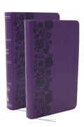 NKJV Personal Size Journal Reference Bible with End-of-Verses in Purple Leather Bound Edition
