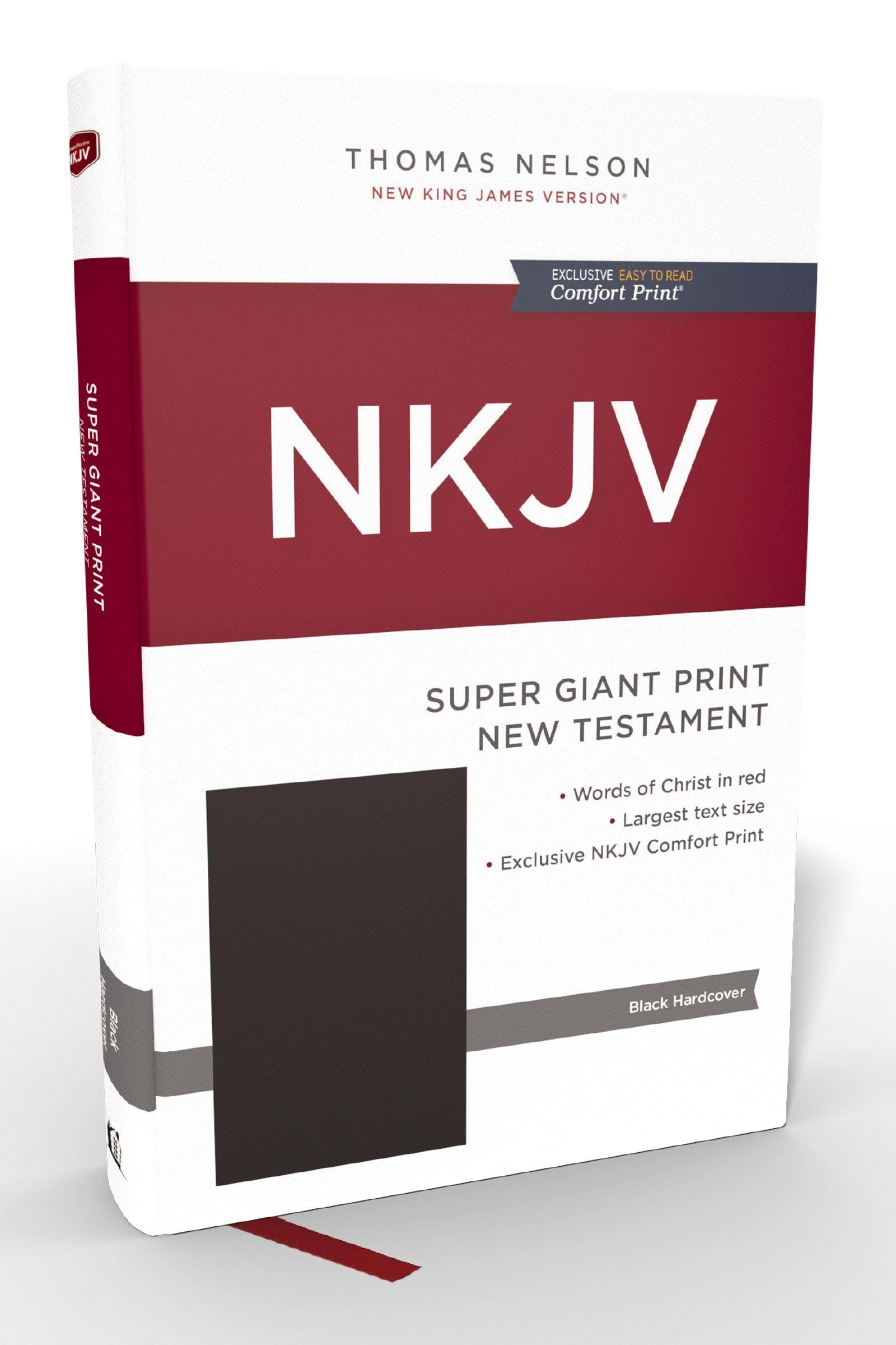 NKJV Super Giant Print New Testament, Red Letter Edition, for easy reading and biblical study.Officially authorized text.