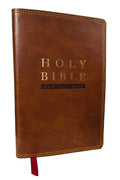 NKJV Super Giant Print New Testament Bible, Brown Indexed with Red Letter Edition
