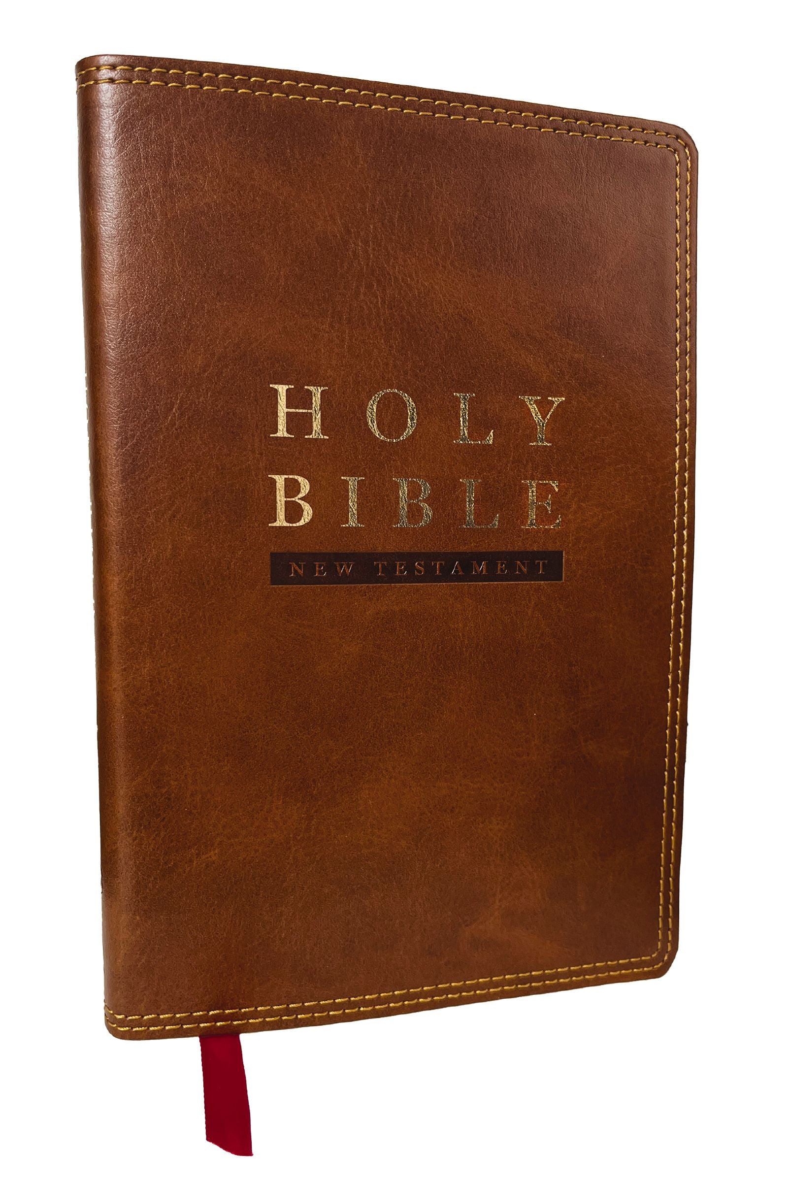 NKJV Super Giant Print New Testament Bible, Brown Indexed with Red Letter Edition