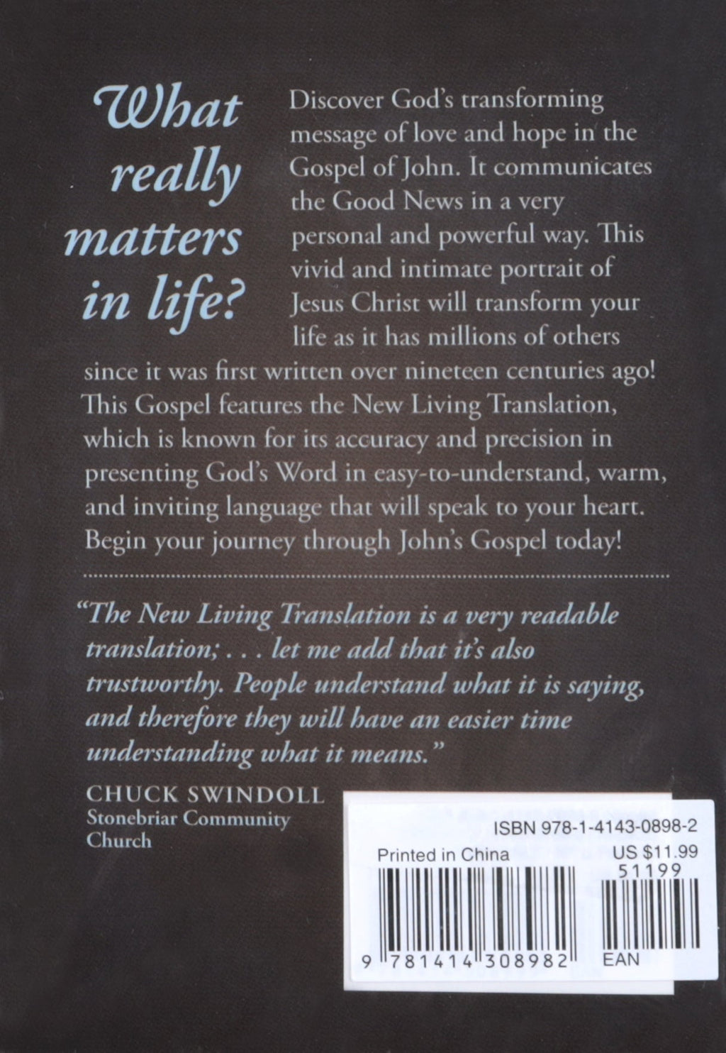 NLT Gospel of John (Black Letter Edition) (10 Pack)