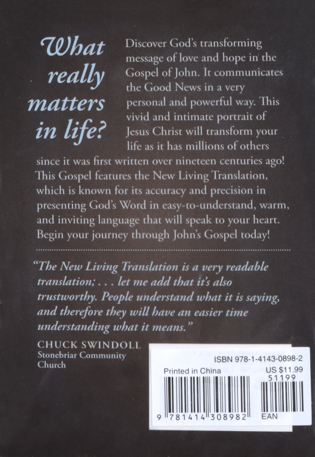 NLT Gospel of John (Black Letter Edition) (10 Pack)