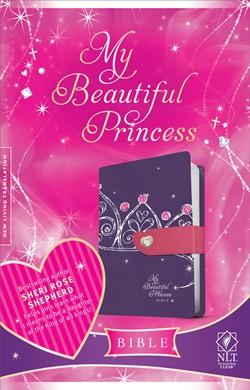 Beautiful Princess Bible with Purple Crown and Pink Details for Girls, a Children's Devotional Bible.