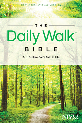 NIV Daily Walk Devotional Bible with journaling space, black letter edition