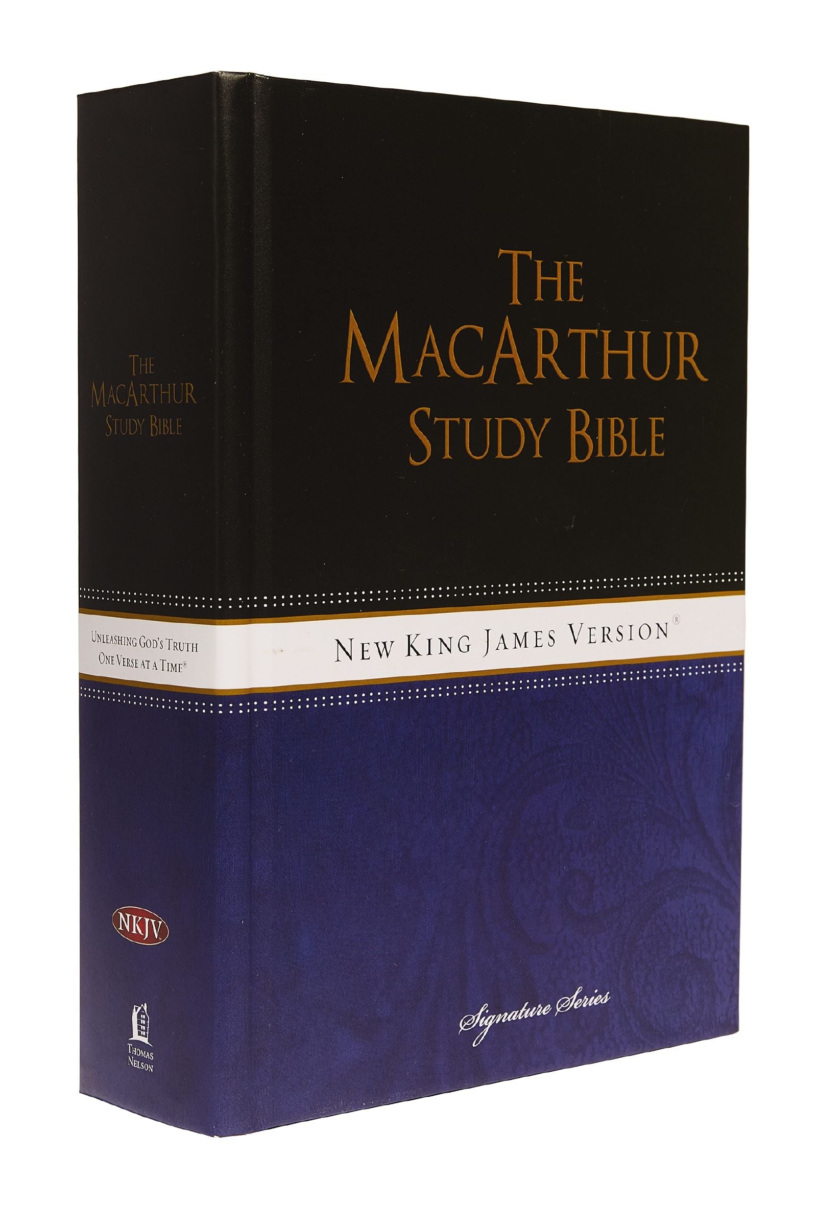 NKJV MacArthur Study Bible Large Print Edition with Black Letter and Index for In-Depth Bible Study