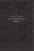NKJV, The Charles F. Stanley Life Principles Bible, Large Print, Leathersoft, Black, Thumb Indexed
