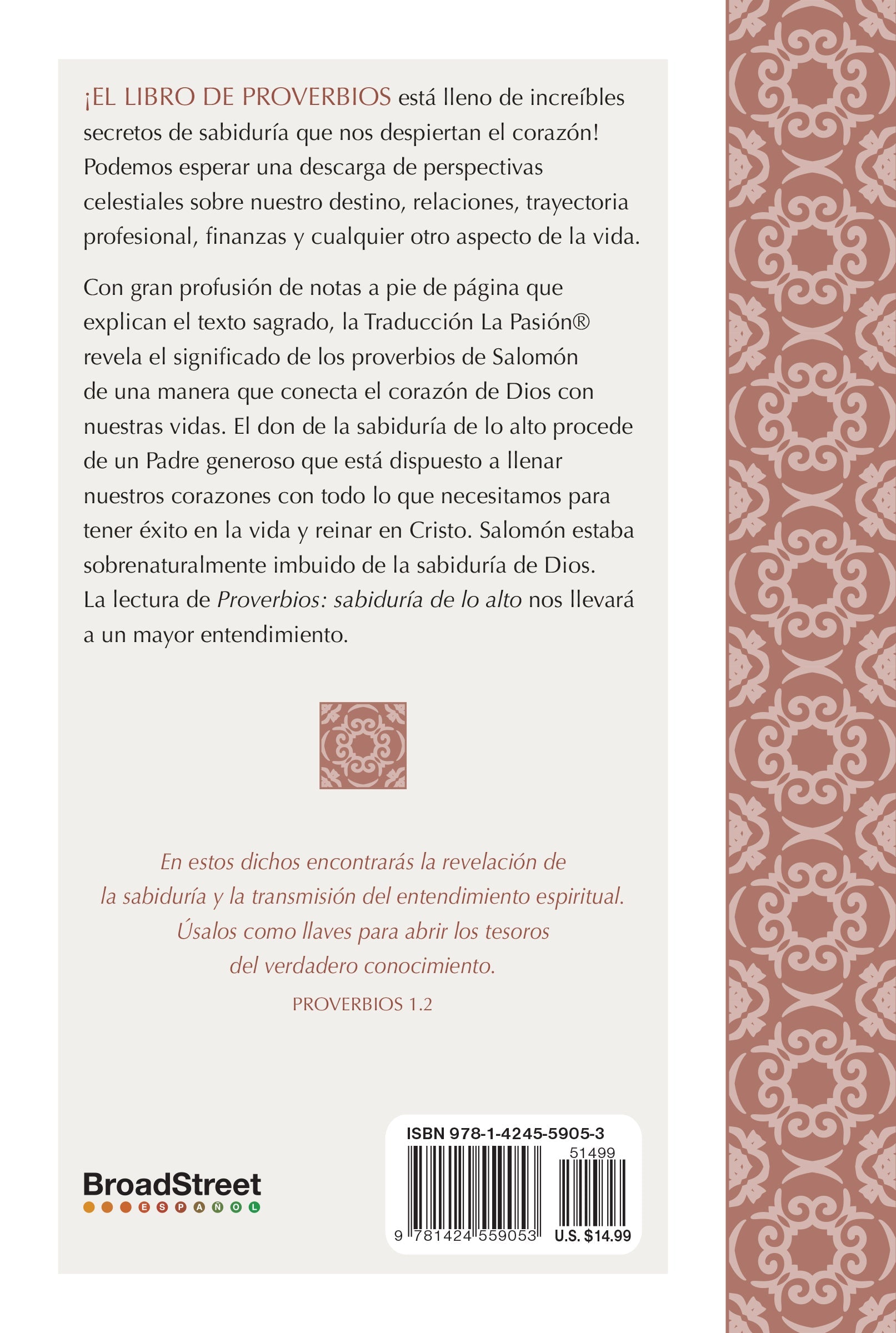 Libro de la sabiduría, traducción del 'The Passion Translation Proverbs', inspiración espiritual
