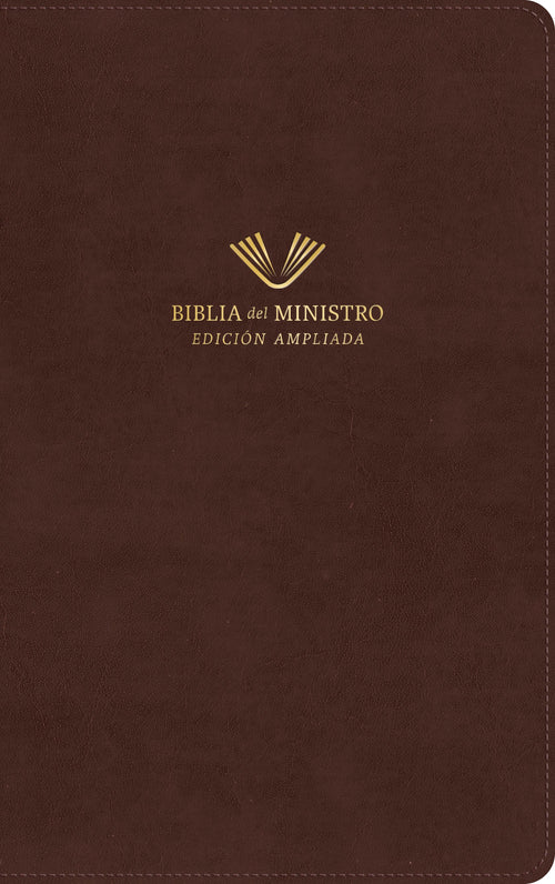 Amplified Minister's Edition RVR 1960 Spanish Bible in rich leather cover.