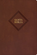 NVI Spanish Bible with Red Letter Edition and Study Notes, featuring RVR 1960 translation in large print manual coffee brown 