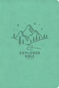 CSB Explorer Bible for Kids, light teal indexed edition with kid-friendly content and maps