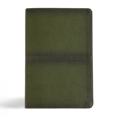 Elevate your devotion with the Luxury CSB Men's Daily Bible Olive Indexed, Black Letter Edition.