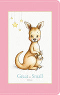Pink KJV Great and Small Bible with red letter edition for baby and infant keepsake