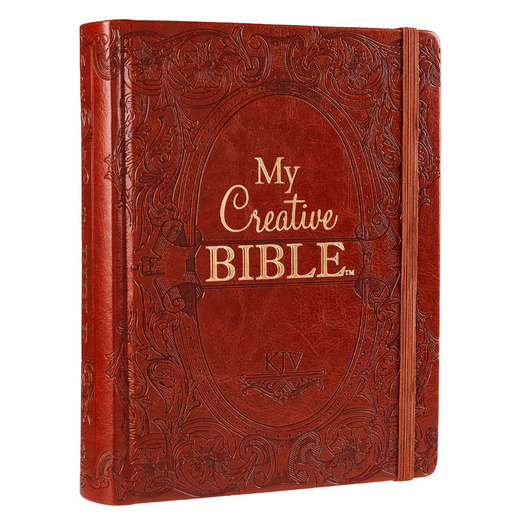 KJV Creative Journaling Bible Brown open layout