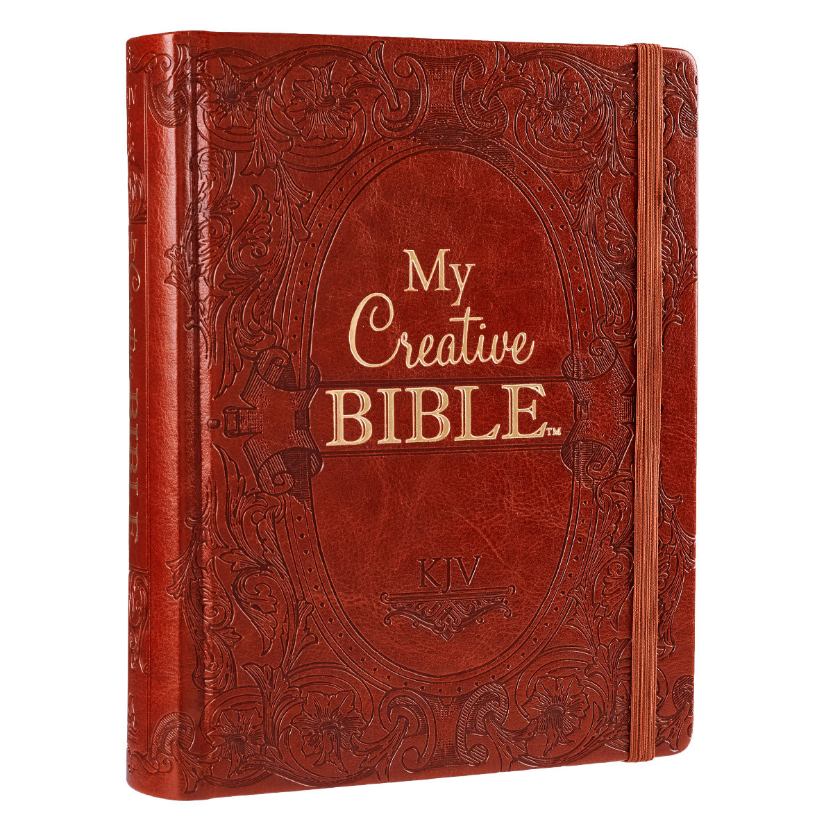 KJV Creative Journaling Bible Brown open layout