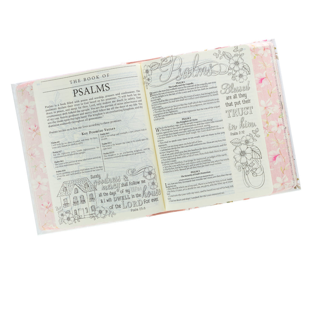 KJV My Promise Bible Large Print Pink Floral (Black Letter Edition)