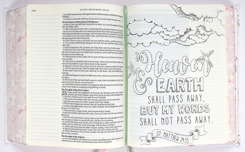 KJV My Promise Bible Large Print Pink Floral (Black Letter Edition)
